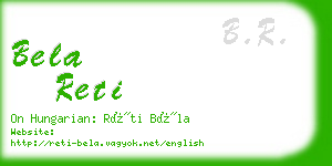 bela reti business card